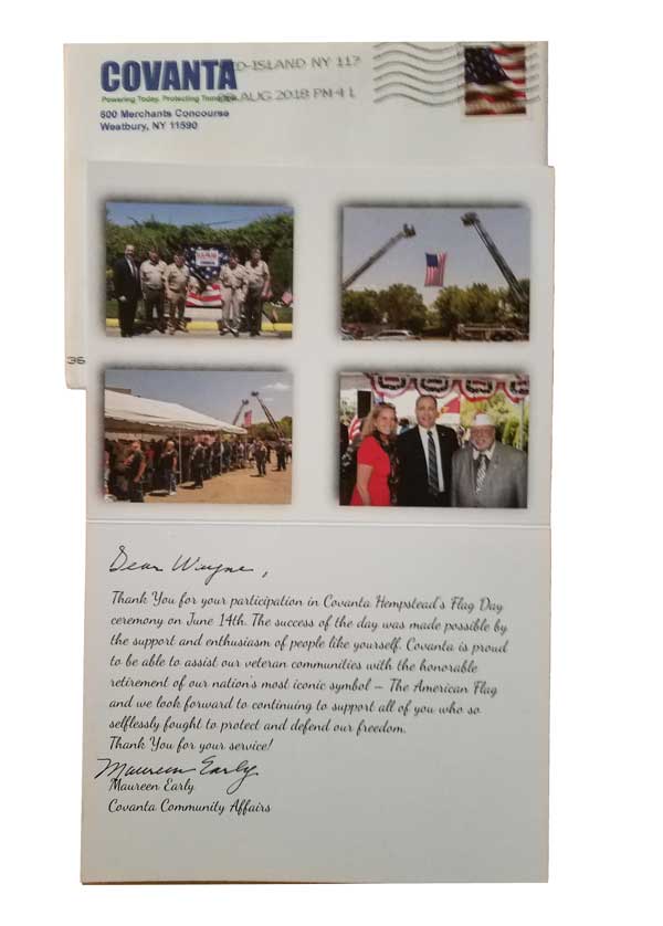 CovantaHempstead FlagDay